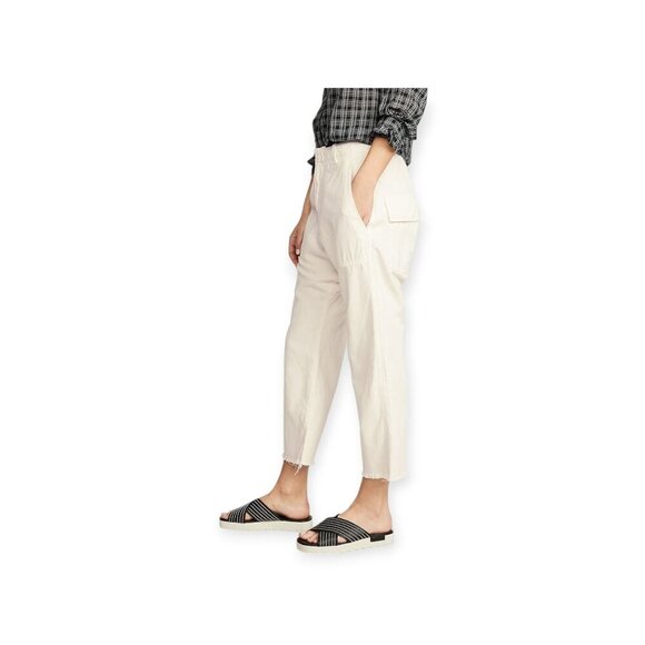 Nili Lotan Luna‎ Pants, Size 8,  Eggshell-white, Cotton And Linen-blend - Picture 14 of 14